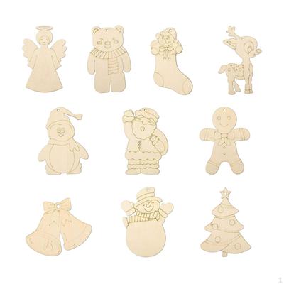 Christmas Wooden Hanging Pendants Xmas Tree Handmade Ornament