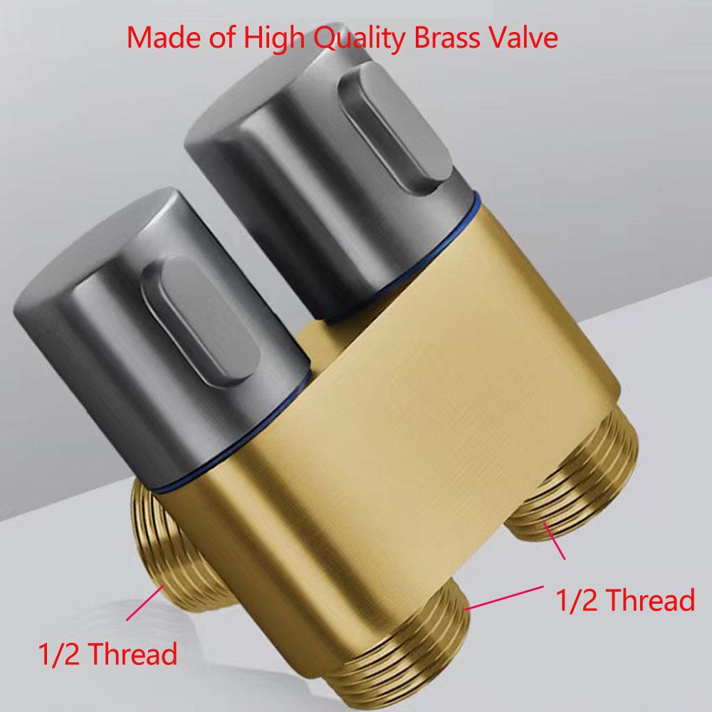 Handheld Bidet Sprayer Attachment For Toilet Double Outlet Valve Toliet Companion Kitchen Area Bathroom Faucet Home Use Cleaning