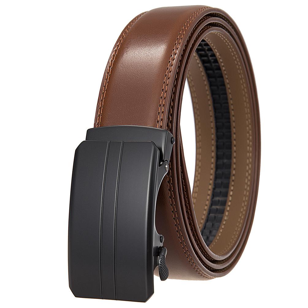 1Pcs Fashion Men, Casual Abrasive Belt, Automatic Buckle Belt Ly36-3 3051-1