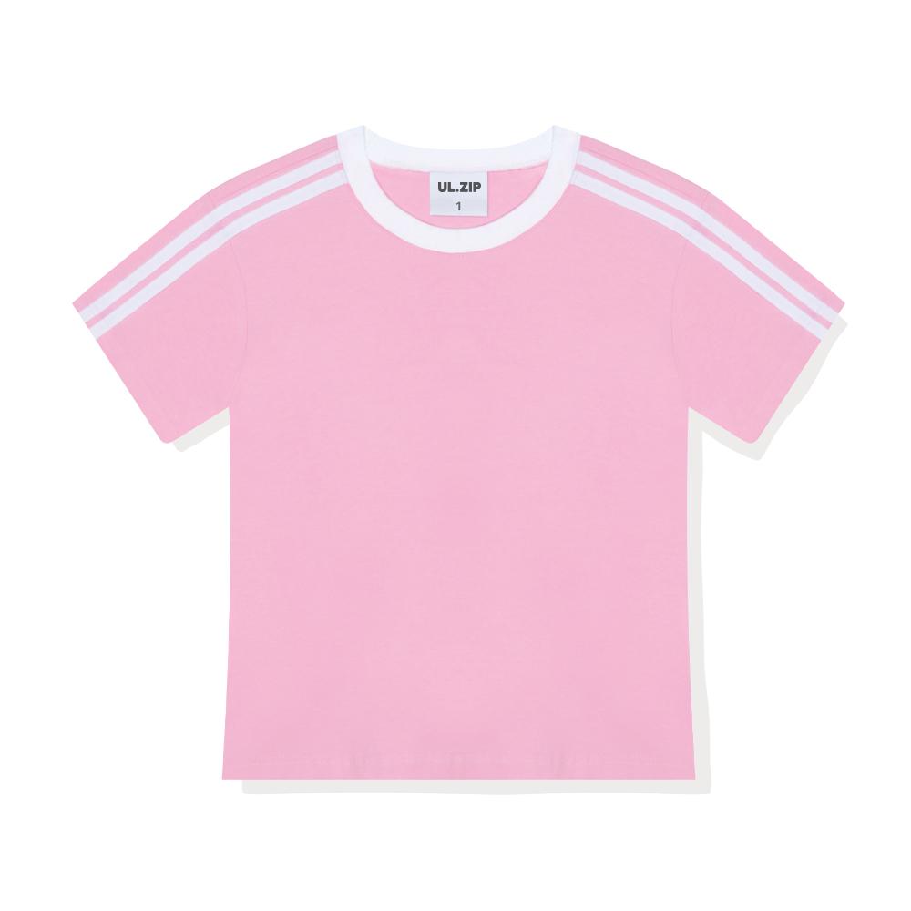ULIFEZIP Ready Women Semi-Crop Track Short Sleeve Tee 6 Colors [Ulze_5001]