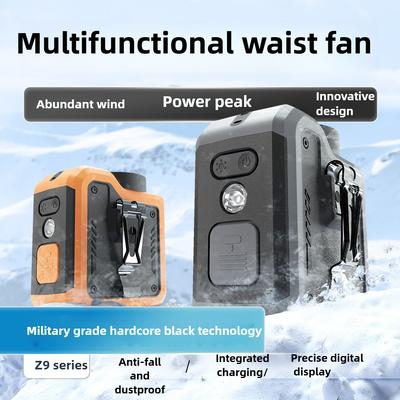 10000MAH 4-speed Multi-function Waist Fan USB Charging Outdoor Live Camping Neck Portable Desktop Fan