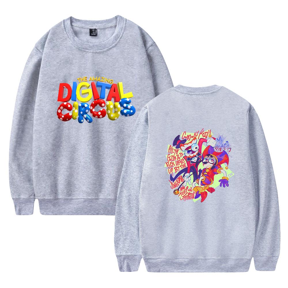 Men's The Amazing Digital Circus Print Hoodies Round Neck Hooded Sweatshirts Man Travel Pullover Male Top Streetwear Outdoor Tracksuit