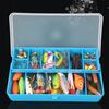 Tough Fishing Tackle Box Multi Grids Lightweight Double Layer Fishing Bait Box Fishing Accessory