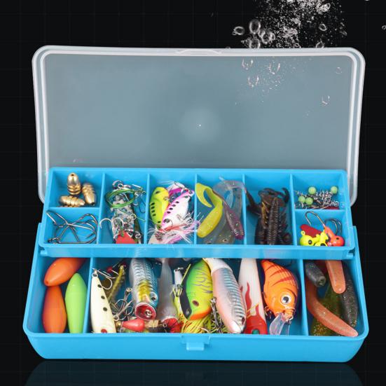 Tough Fishing Tackle Box Multi Grids Lightweight Double Layer Fishing Bait Box Fishing Accessory
