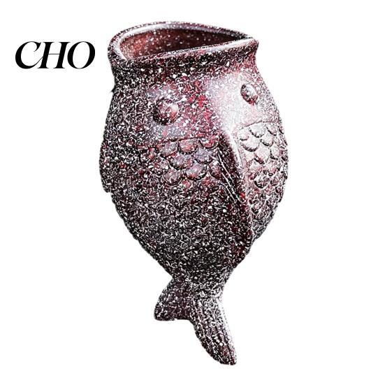 Indoor Outdoor Wall Planter Fish Shape Mounted Hanging Flower Pot Decorative for Balcony Patio Garden Whimsical