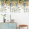 Grüne Pflanze Ranke Blume Schmetterling Wandaufkleber Selbstklebend Abnehmbar Wohnzimmer Schlafzimmer Heimdeko Hintergrund Wandkunst