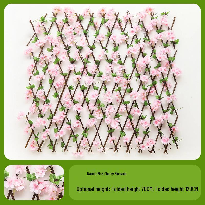 Expandable Pastoral Ivy Leaf Fence: Outdoor Green Hedge for Garden or Courtyard Decoration