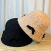 Bow Fisherman's Hat Children Autumn and Winter Warm Bucket Hat Lamb Wool Basin Hat