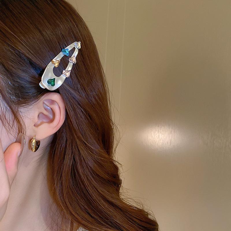 Holiday style retro silver diamond-encrusted wind fringed hair accessories ethnic style bangs hairpin BB clip headgear travel