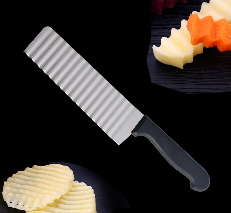 Stainless Steel Wavy French Fries Cutter Potato Slicer Vegetable Chopper Durable Kitchen Gadgets