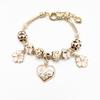 18K Gold-Plated Alloy Bracelet for Women - Charming Gold Flower Crystal Zircon Punk Valentine's Day Gift