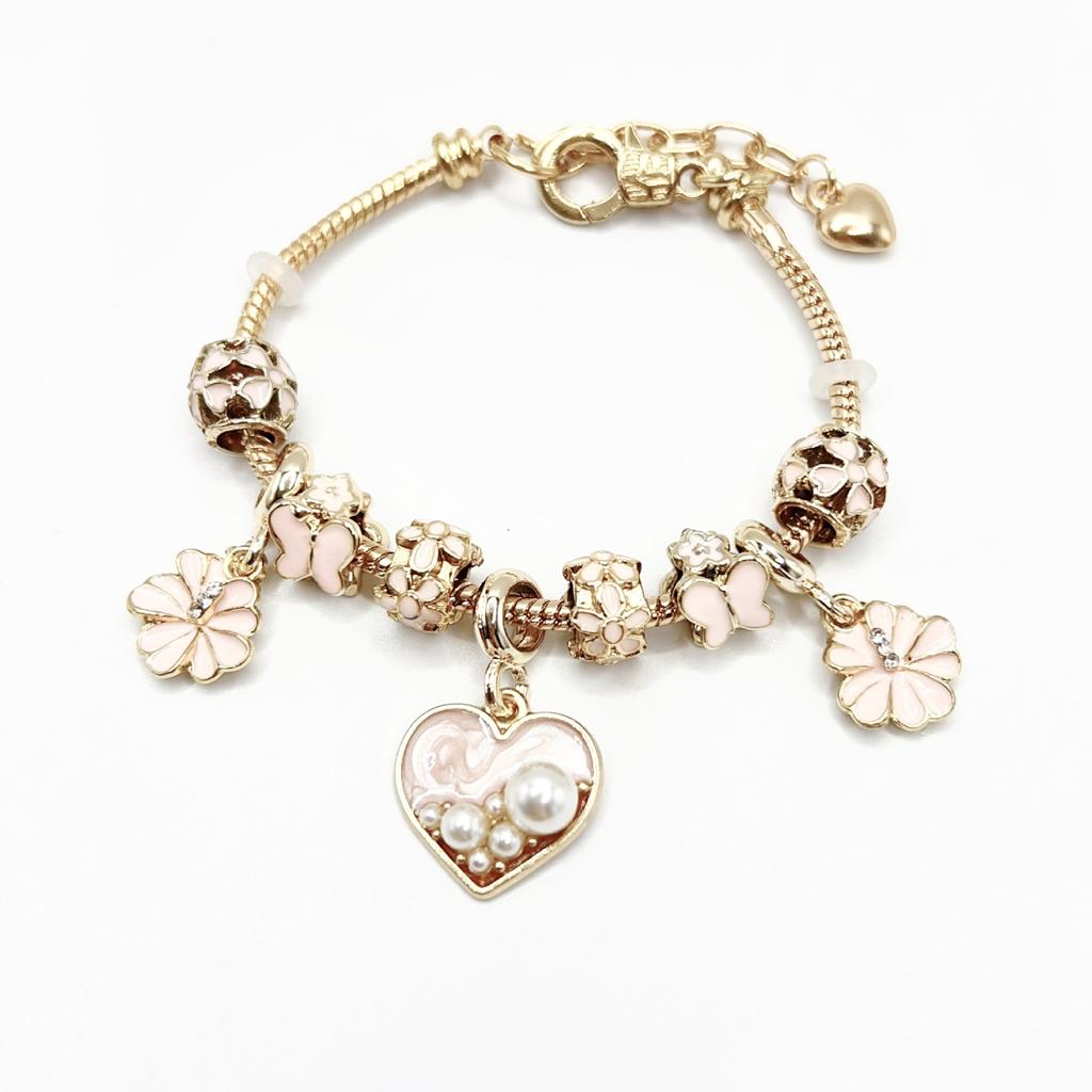 18K Gold-Plated Alloy Bracelet for Women - Charming Gold Flower Crystal Zircon Punk Valentine's Day Gift