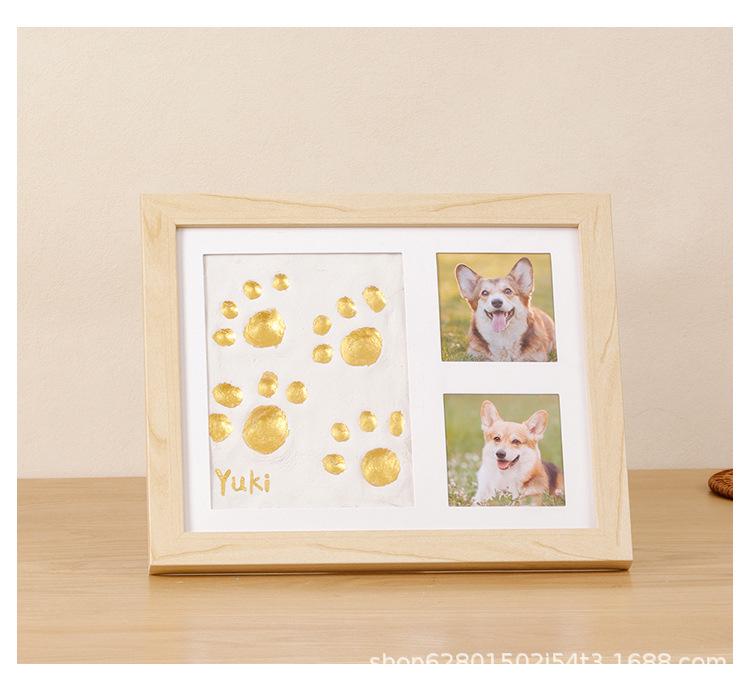 DIY Pet Paw Print & Baby Footprint Photo Frame Gift Set