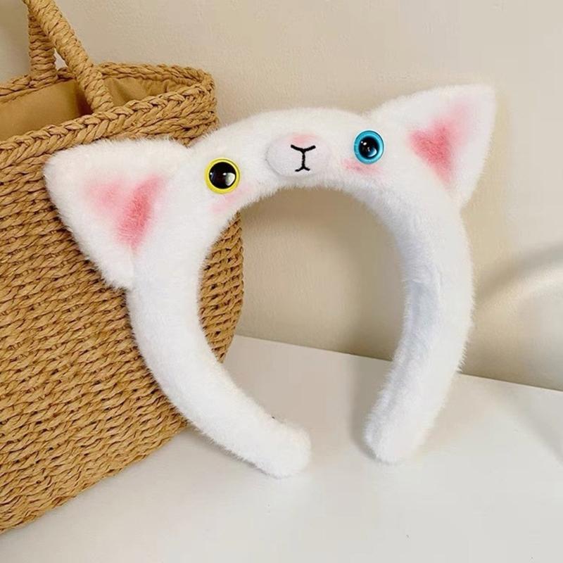 Lovely Plush Headband Cartoon Hairhoop Female Girl Face Washing Hairband Birthday Gathering Headpiece Party Accessories