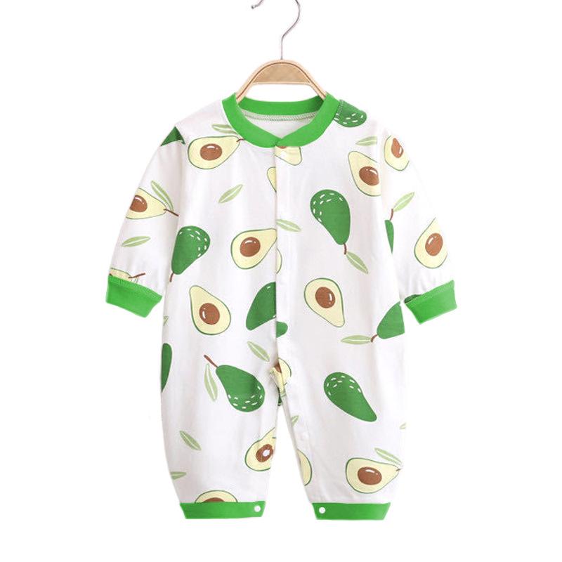 Baby Long Sleeve Romper - Spring/Autumn, Printed Combed Cotton Pajamas for Newborns, Infant Wear