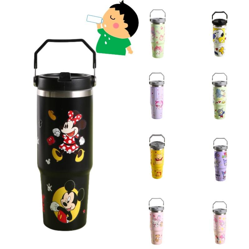 Hochwertiger Edelstahl-Vakuumisolierbecher mit Cartoon-Muster und großem Fassungsvermögen 30 oz