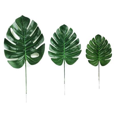 2 יחידות מלאכותי טרופי עלי Monstera מסיבת חתונה קישוט שולחן בית