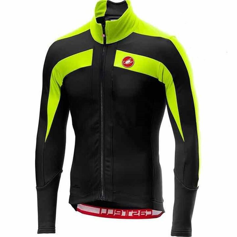 Winter Fleece Cycling Jersey Road Mountain Bike Unisex Thermal Long Sleeve Top Cold Weather Riding