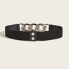 Waist Belt Elastic Wear Resistant Durable Super Comfortable Easy To Match Fitted Lightweight Exquisite Faux Leather Women Belt for Daily Wear