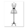 Sewing Print Fashion Wall Art Picture Room Wall Decor , Vintage Fashion Sewing Machine Poster Model Mannequin Canvas Painting