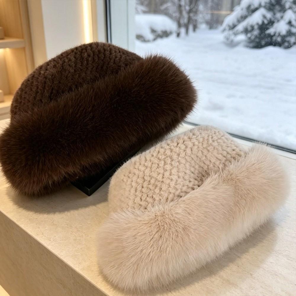 Solid Color Winter Hat Plush Fisherman Hat New Berets Outdoor