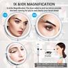 Pocket Rechargeable Magnifying LED Makeup Mirror with 360 Rotation and Adjustable Height