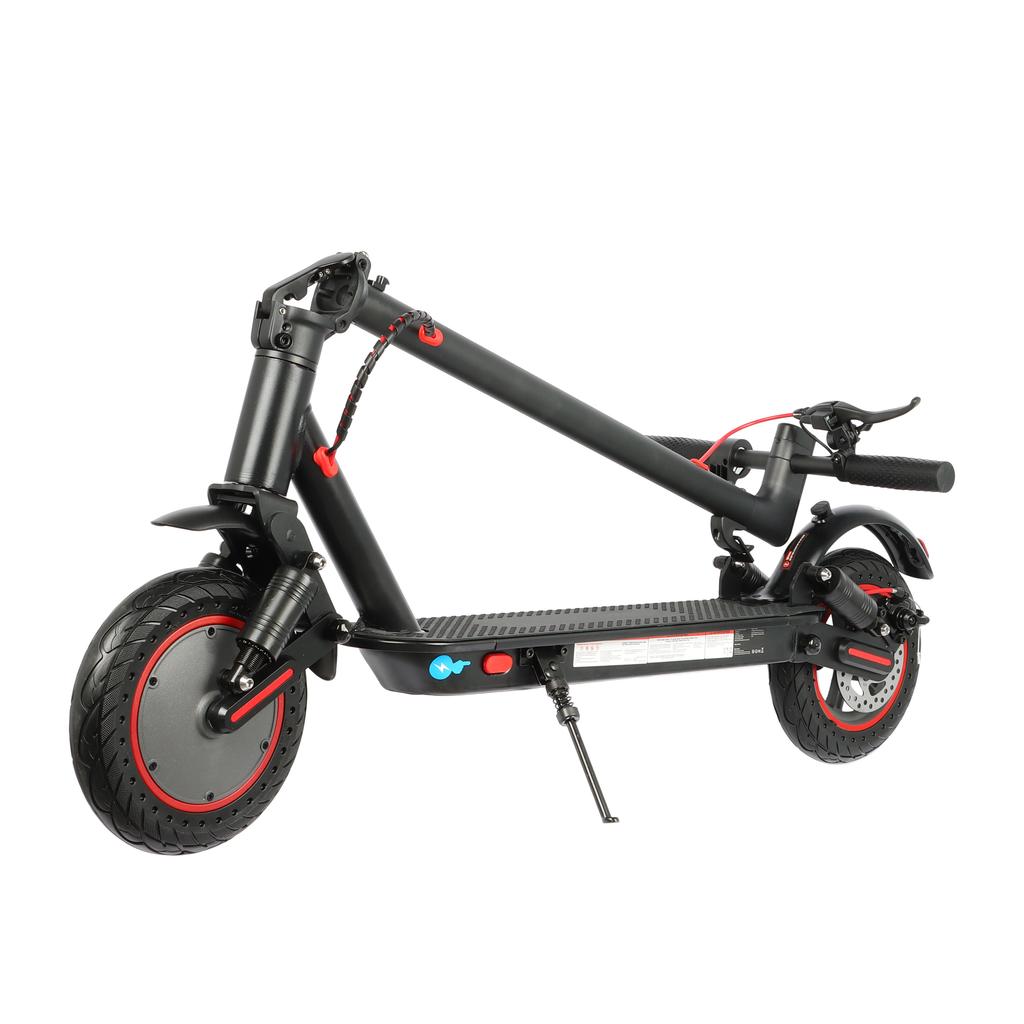 Electric Scooter Foldable AOVO 10" With APP 350W City Escooter Top Speed 25Km/h 10.4AH Max Range 25Km Load 120Kg Black T1 Pro