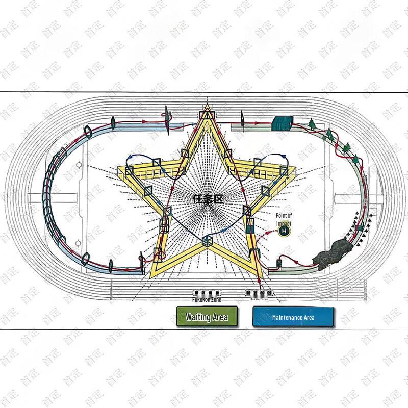 Modular Pentagram Drone Racing Obstacle Course Components