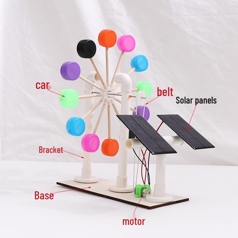 Solar-Powered Windmill Experiment Kit for Kids: Educational DIY Science Toy