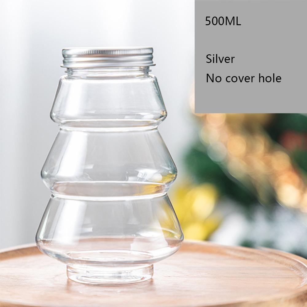 

1 шт. 500 мл Рождественская елка Сладкая банка DIY Подарочная бутылка для хранения конфет Печенье Шоколад Упаковка Банки Новогодние украшения Коробки