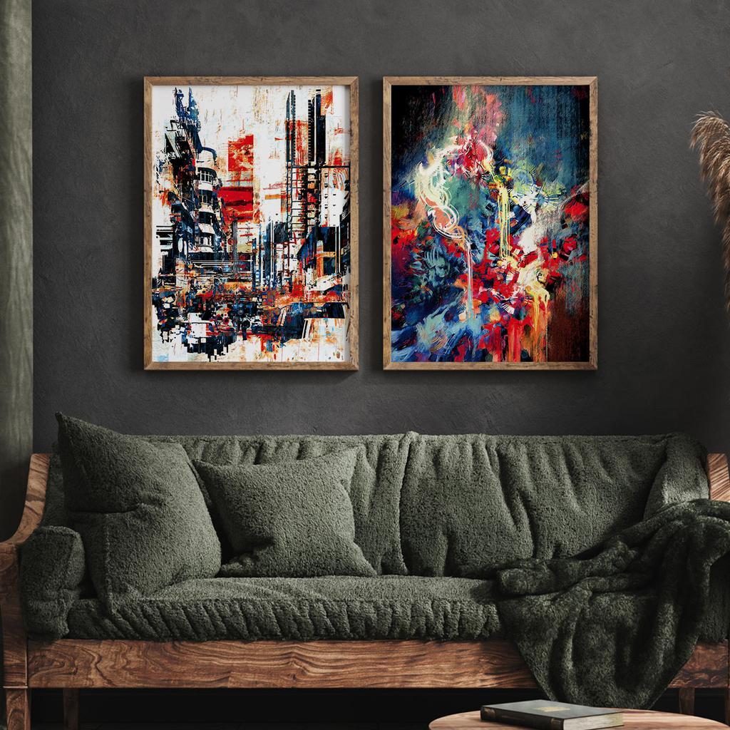 Set of Two Abstract Posters