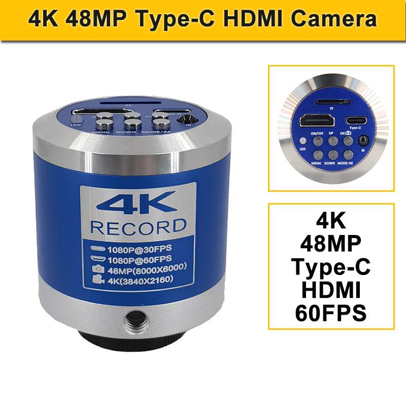 1-150X zoom objektiv pájecí mikroskop HD 4K 48MP 1080P průmyslová kamera typ C HDMI video digitální mikroskop pro elektroniku