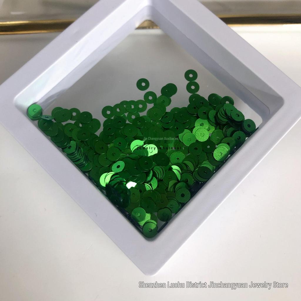 4mm mittelloch bunte Pailletten für DIY-Bastelarbeiten und Bekleidungszubehör