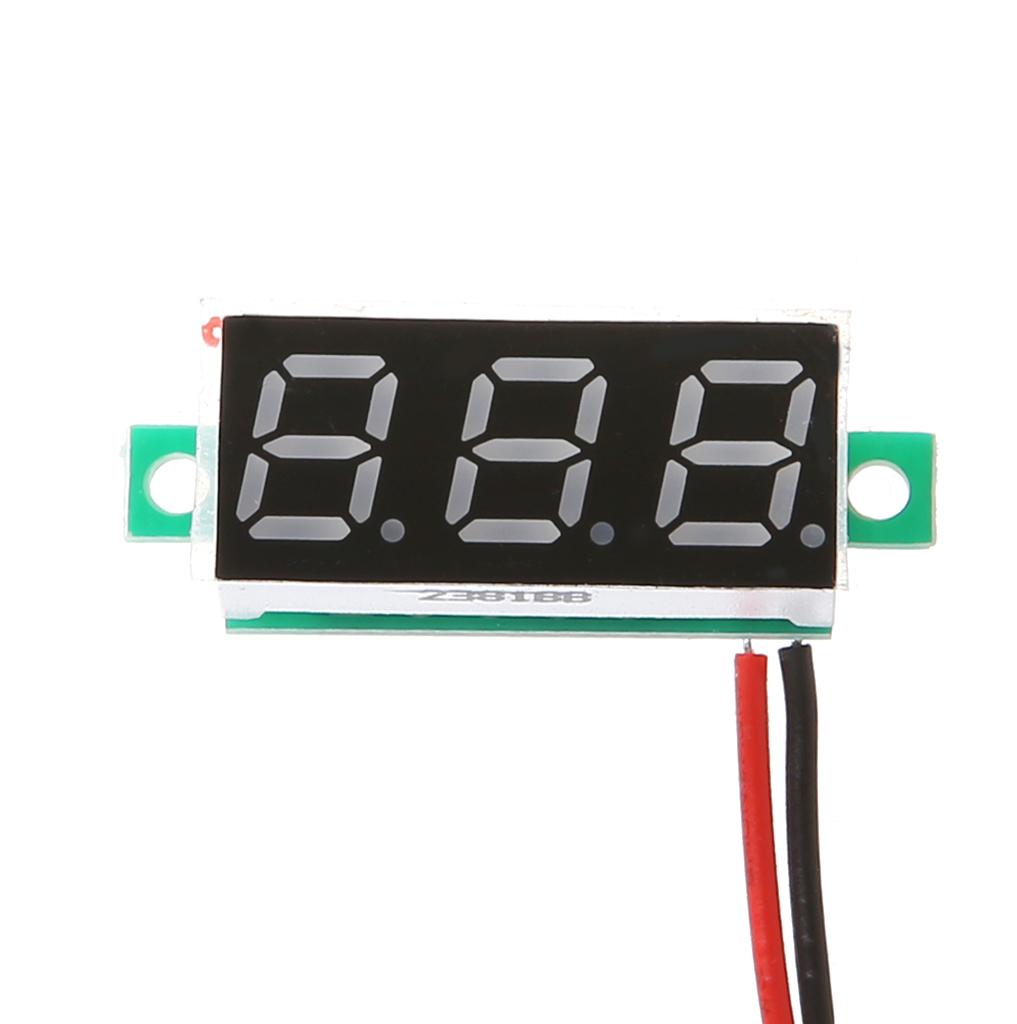 Electric  Tester 2.5V-30V Mini Digital for  Voltmeter with 0.28inch LED Display with Reverse Connection for Protections