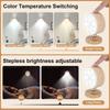 360° Rotating Wooden Wall Mounted Lamp Touch Control Magnetic Mountin Magnetic Night Light Dimmable Warm White