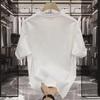 Men's Trendy Brand Pure Cotton Letter Print Slim Fit T-Shirt - Simple, Versatile, Round Neck, Short-Sleeved