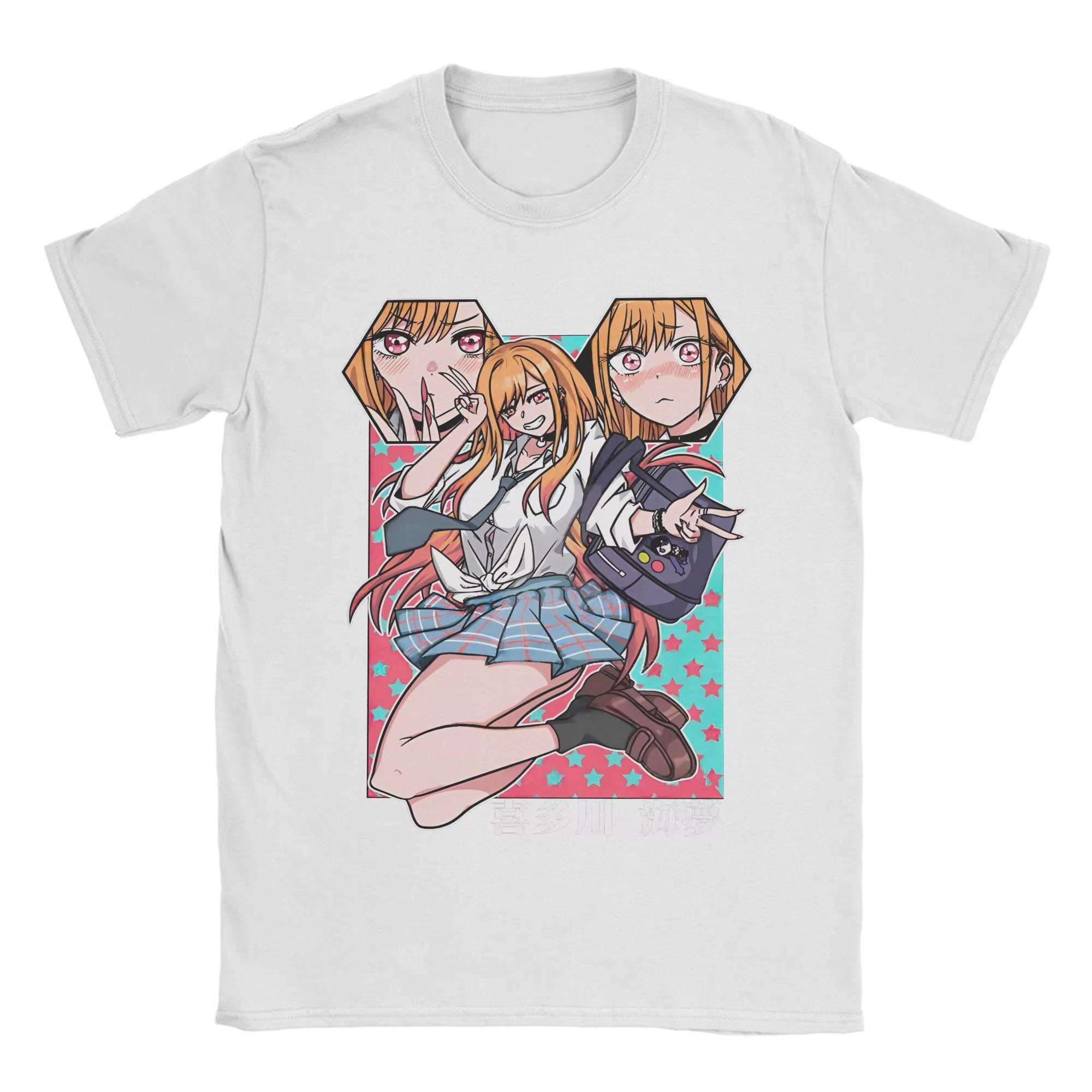

My Dress-Up Darling Marin Kitagawa T Shirt Men s Cotton Casual T-Shirts Crewneck Wakana Gojo Tees Short Sleeve Clothes 4XL 5XL S