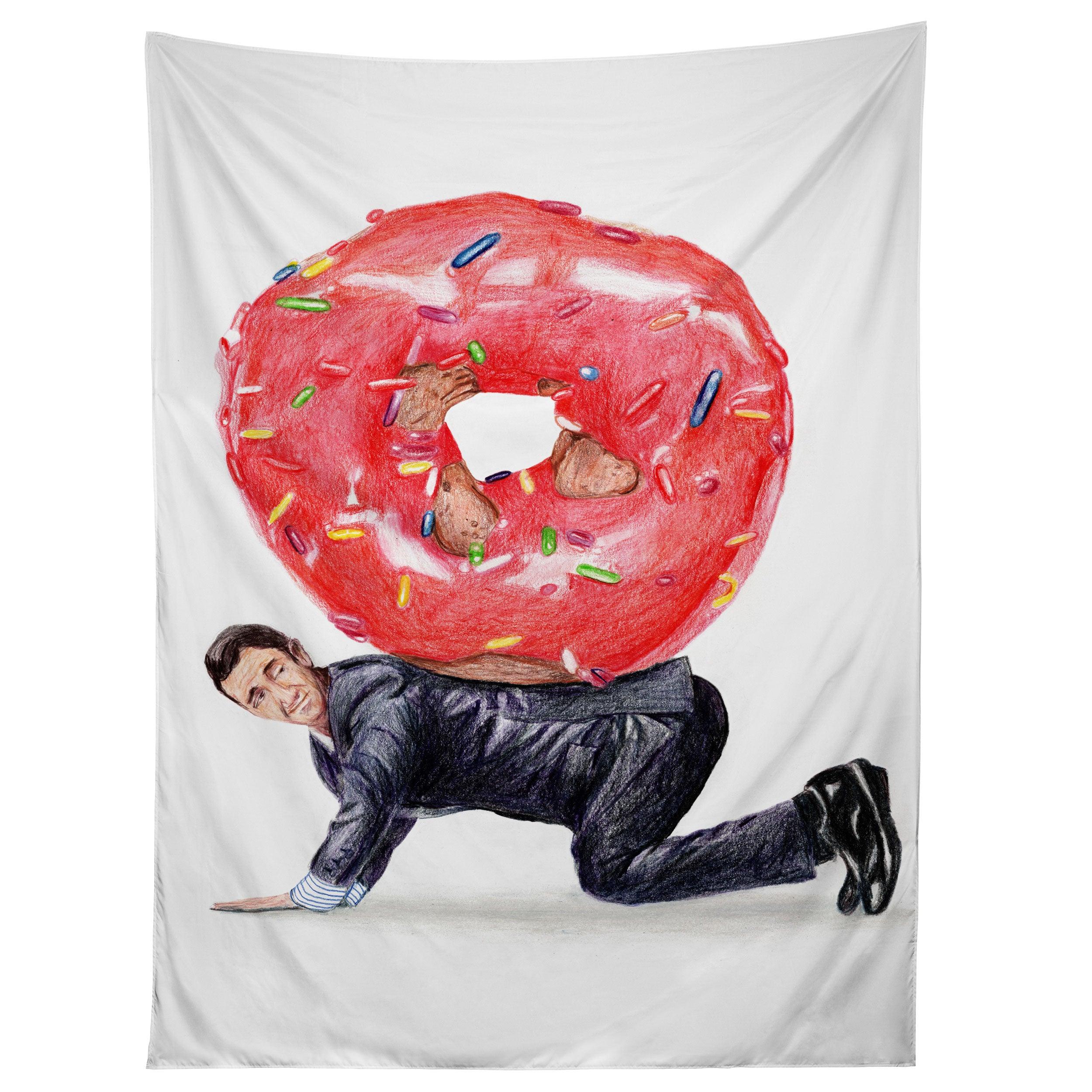 DONUT MAN tapestry 75x100 чёрный