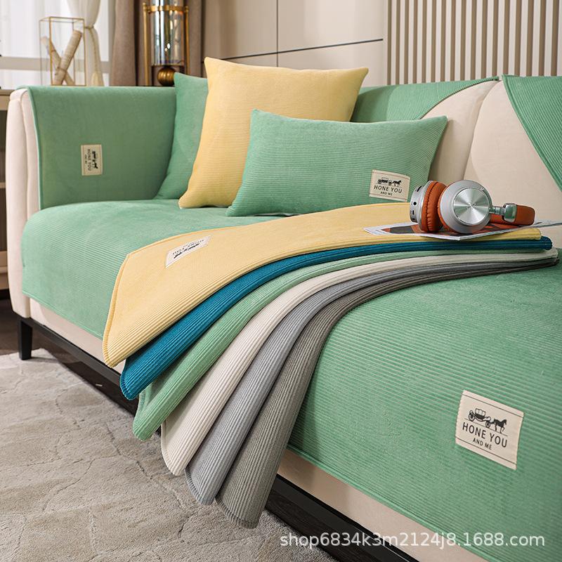 

Chenille Fabric L Shape Sofa Cover for Living Room Nordic Solid Couch Covers Non-Slip Universal Cushion Armrest Backrest Towel 70x70cm 1pcs