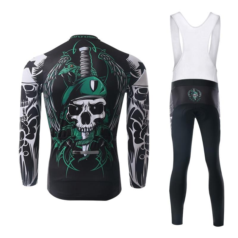 Oddychające koszulki rowerowe Zestaw odzieży rowerowej Szybkie suche męskie ubrania rowerowe z długim rękawem Garnitur nosić rajstopy