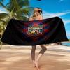 Lyon Football Crest Design Printed Microfiber Beach Towel, Soft And Absorbent, Quick-Dry, Ideal for Summer Travel, Beach Essential, Swimming Pool