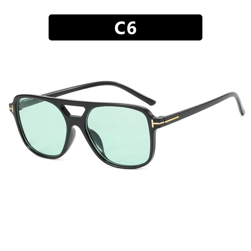 T-Shaped Double Beam Double Beam Marine Sunglasses Driving Shading Sunglasses Fashion Box Sunglasses Women