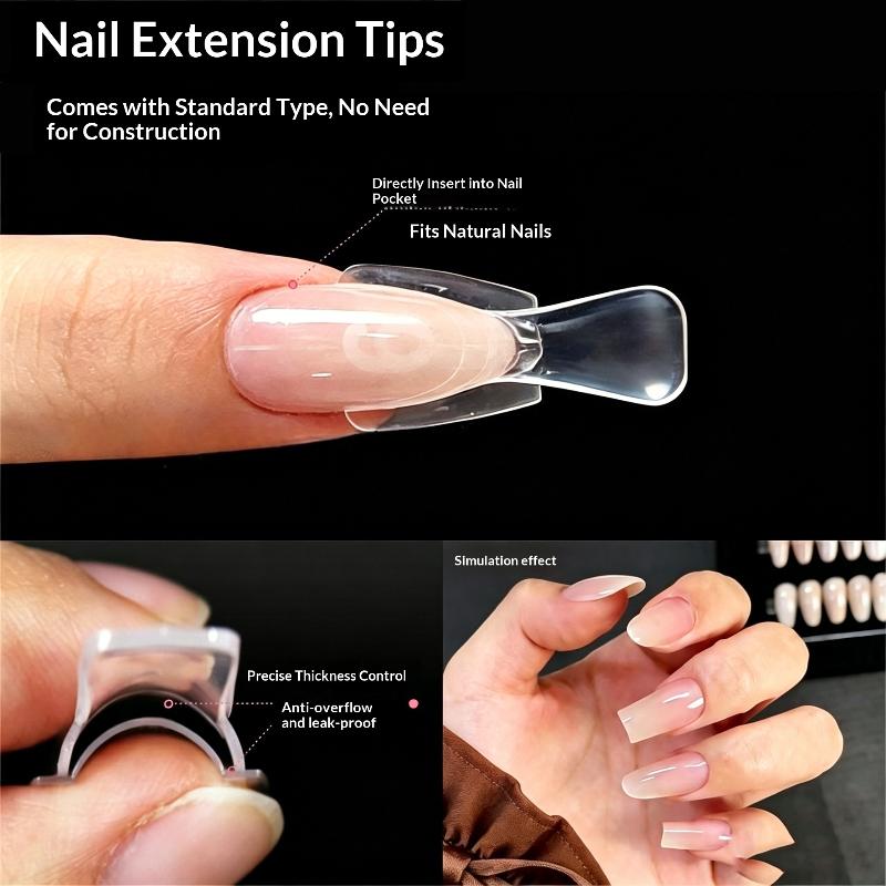 168 Pcs Of Dual-Form Nail Forms - Nail Molds, Can Quickly Extend Nails, No Paper Forms Needed 14 Sizes Nail Art Tools