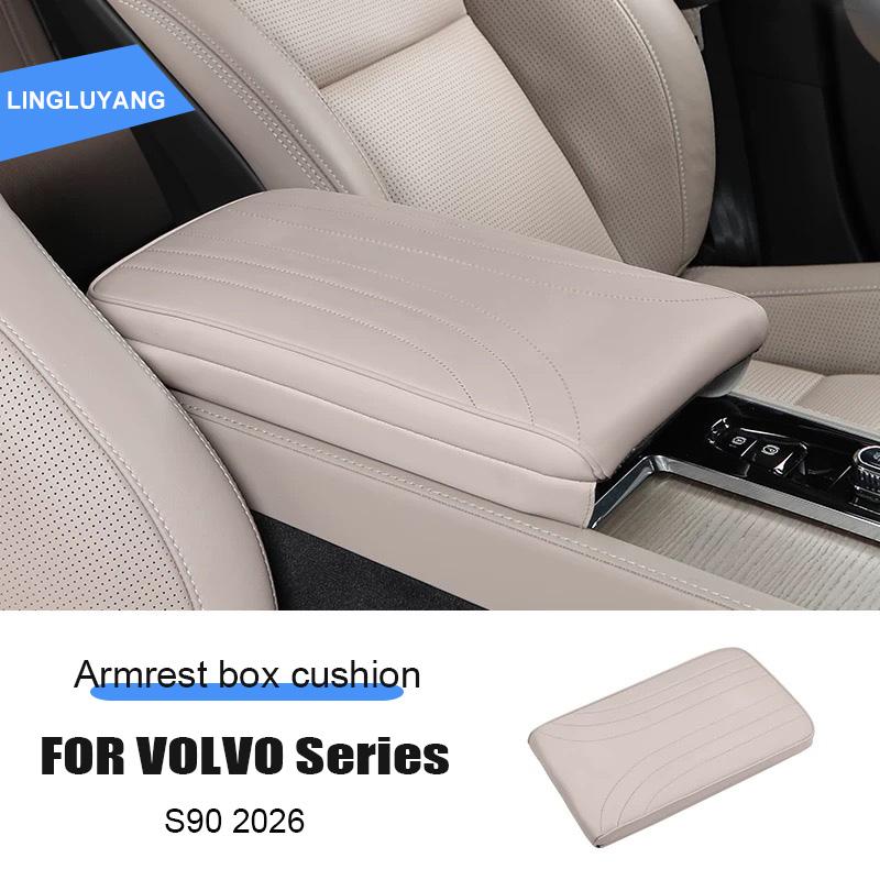 For Volvo S90 modification 2026 armrest box protective cover leather central storage height pad interior accessories