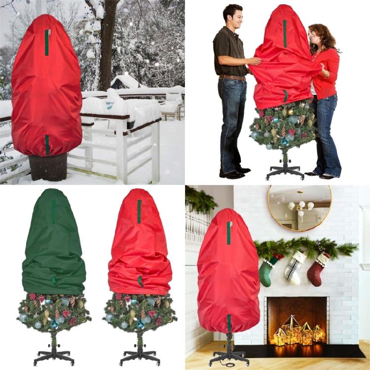 Easy-to-Use Vertical Christmas Tree Storage Bag, Waterproof Cover with Reinforced Handles for 36x25 Inch Decorations