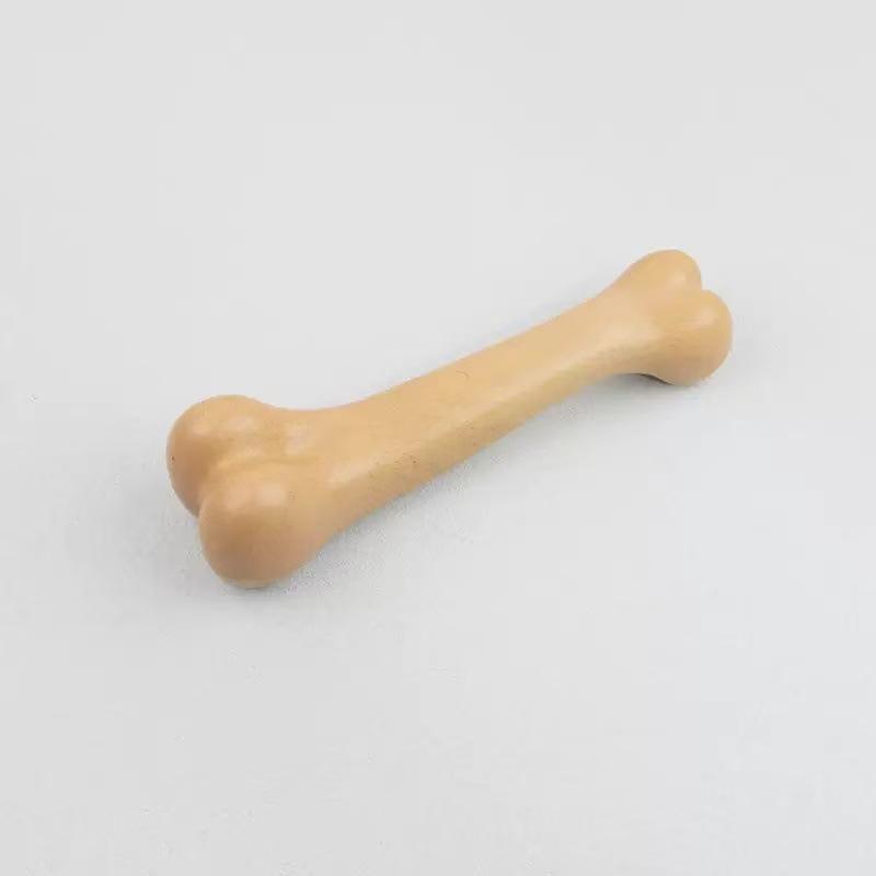 

Игрушка-прорезыватель Douyin: Прочная, устойчивая к укусам кость для крупных собак Small: 12*3.5*3cm бежевый