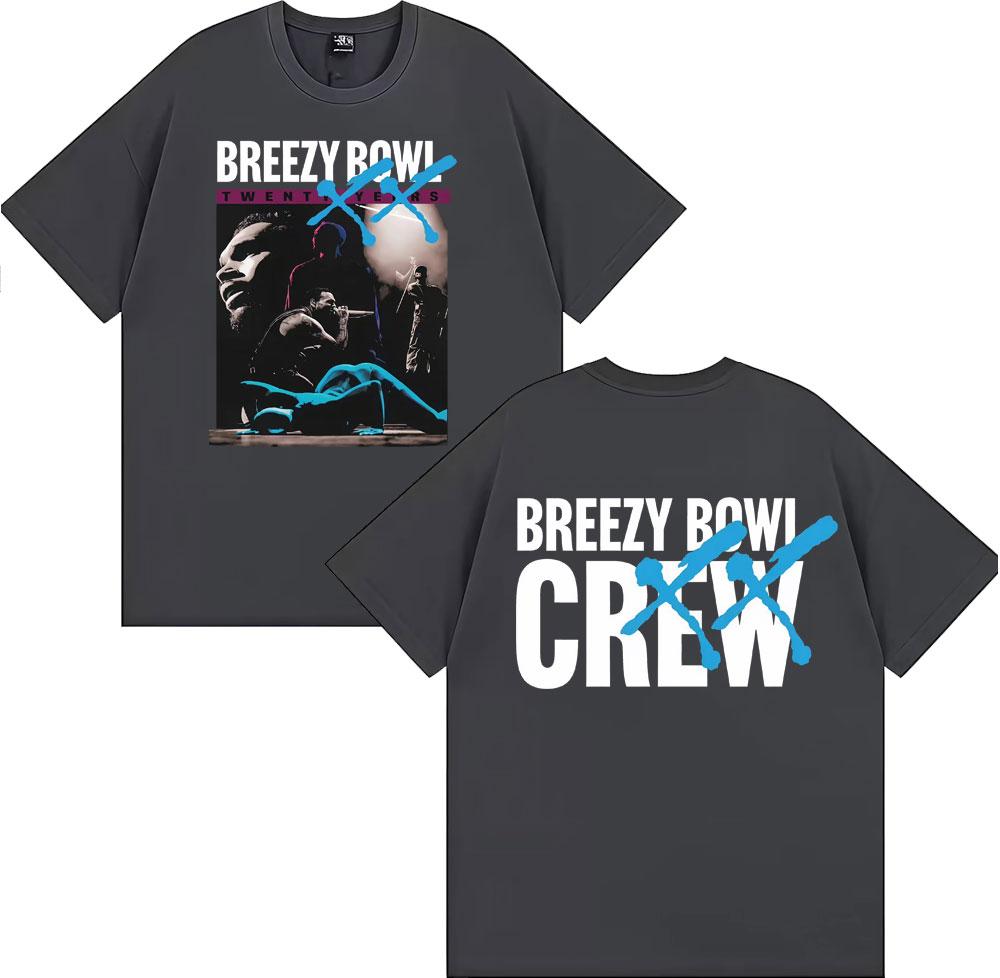 

Rapper Chris Brown Breezy Bowl XX Tour 2025 T-shirt Men s Clothing Fashion Punk Hip Hop T Shirts Casual Cotton Oversized T Shirt 3XL