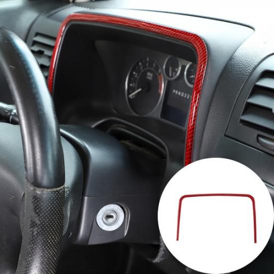 Red Carbon fiber Dashboard Panel Cover Trim Sticker For Hummer H3 2005-09