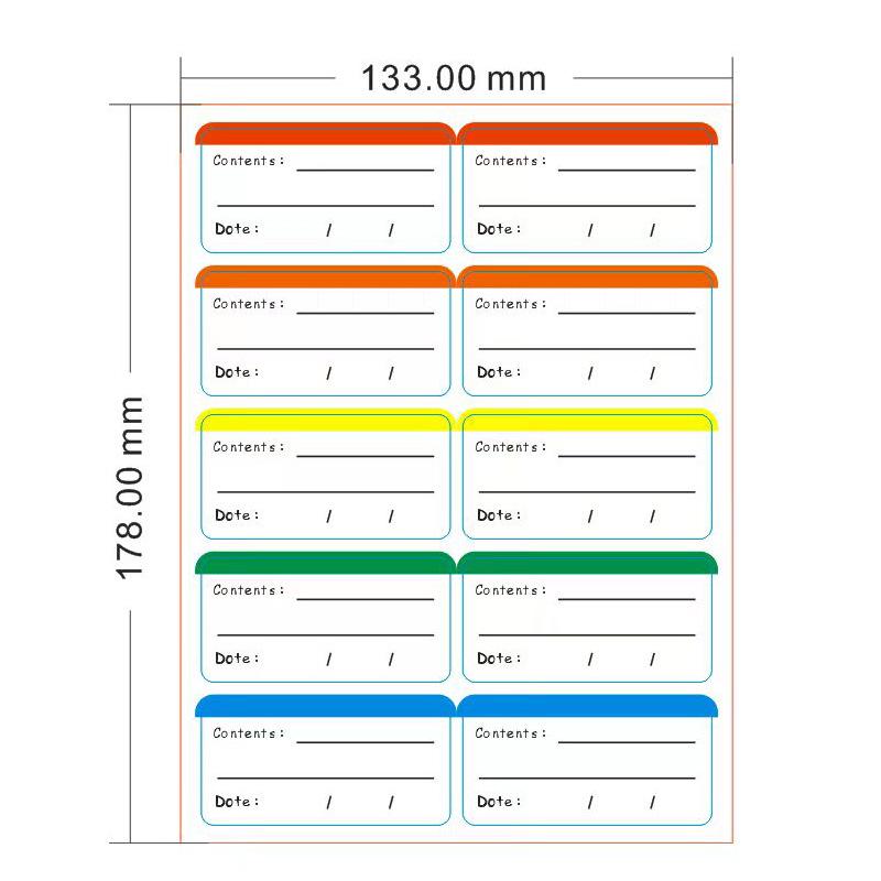 Cross-Border Removable Frozen Food Date Stickers for Refrigerators