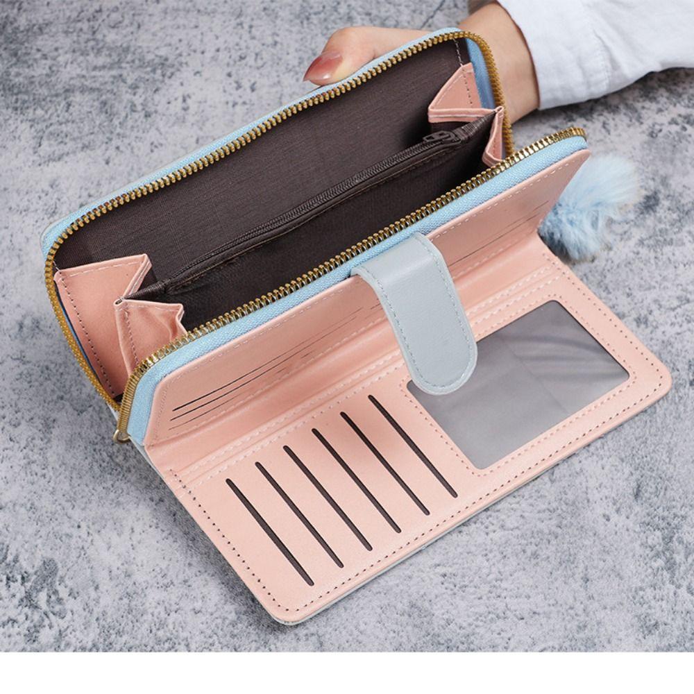 Solid Color Student Wallet Minimalist Long Clutch Bag New Women's Wallet Card Holder